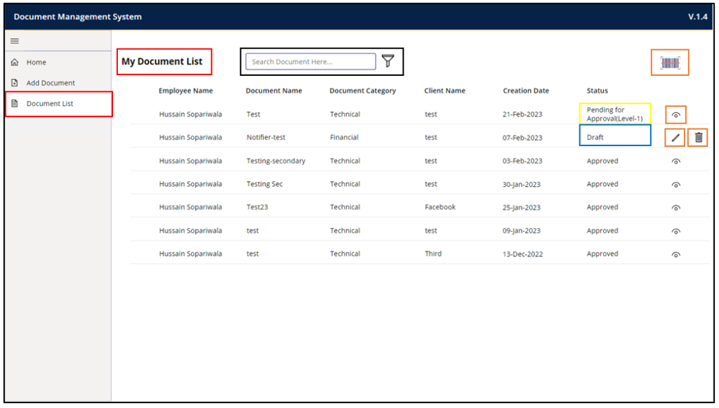 39. Redirect to Document list screen